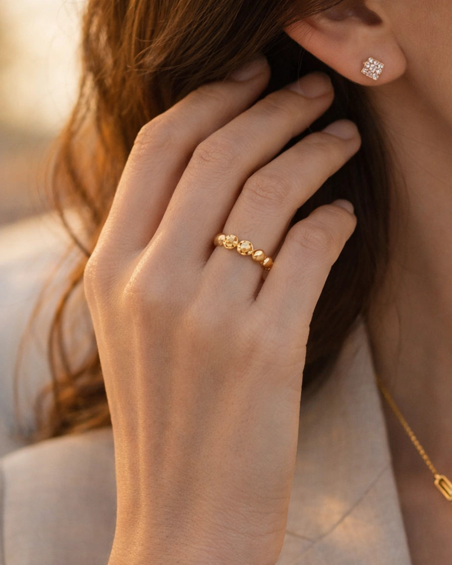 Caia 9kt 14kt 18kt gold minimal homepage mobile banner