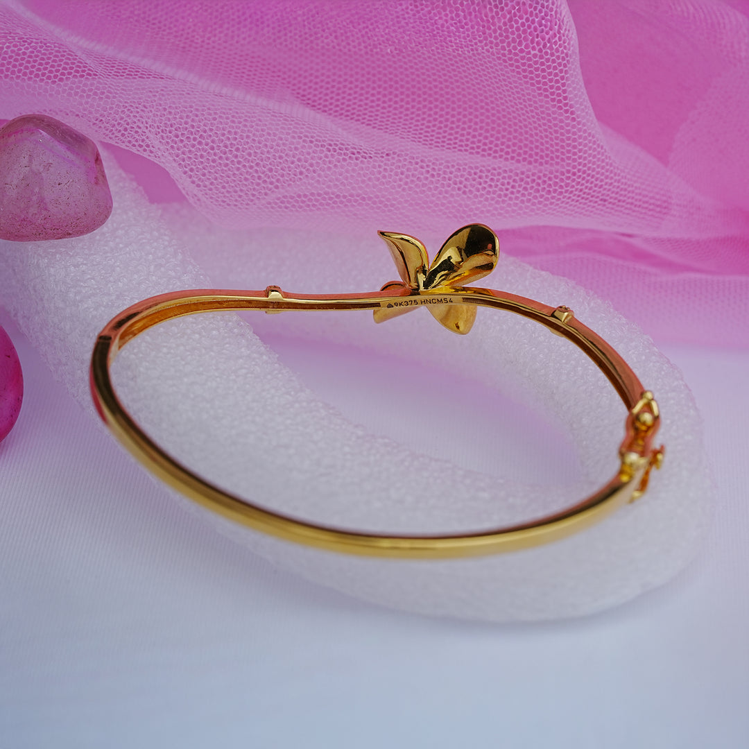 9K Gold Oval Bangle