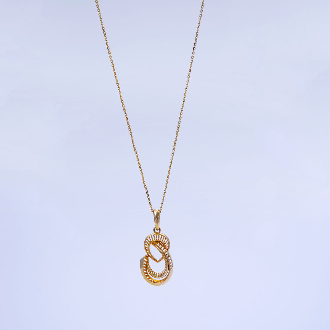 9K Gold Chain with Pendant