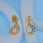 Load image into Gallery viewer, 9K Gold Drop Earrings for Office Wear
