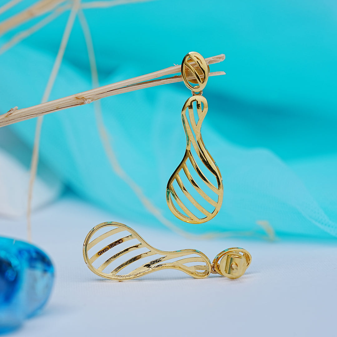 9K Gold Drop Earrings