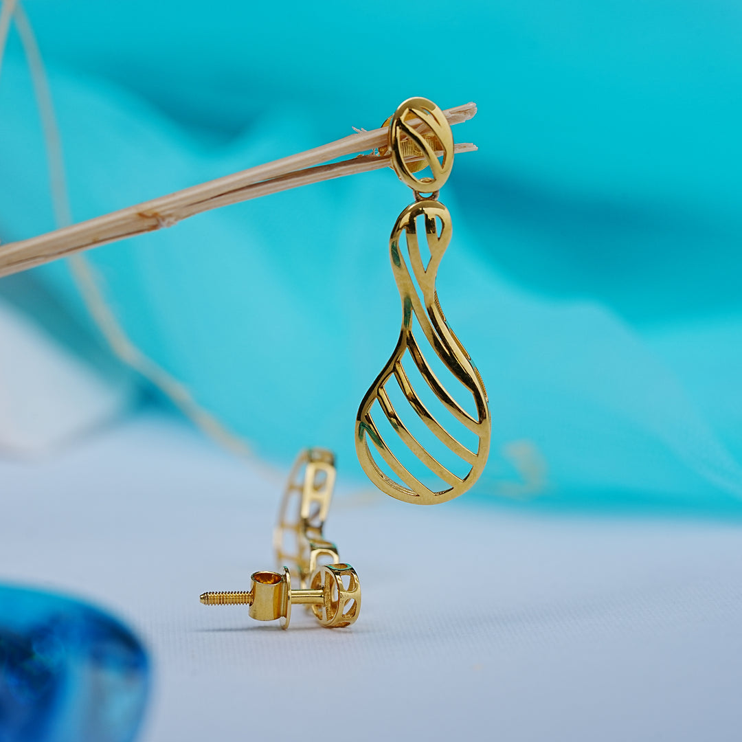 9K Gold Drop Earrings