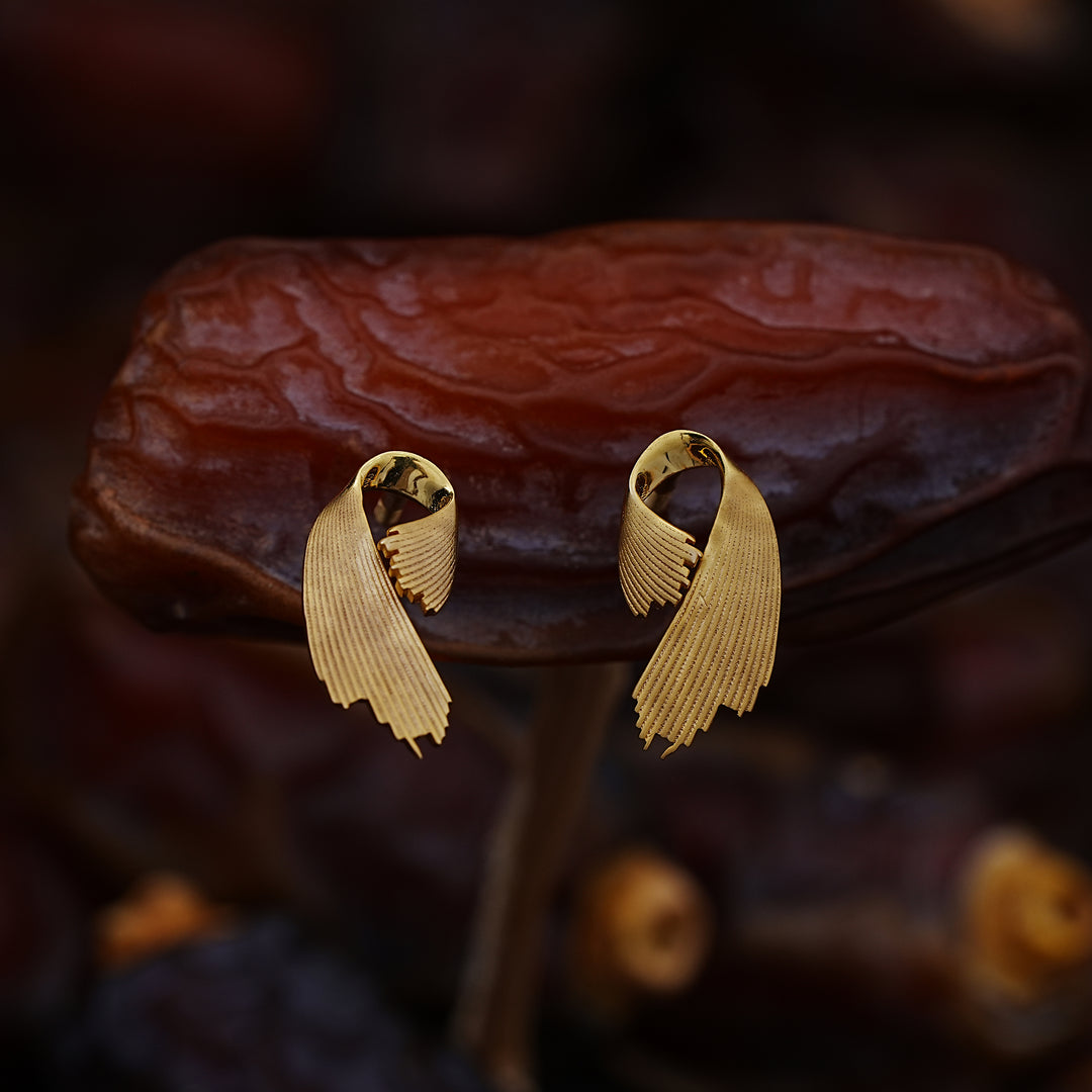9K Gold Stud Earrings for Office Wear