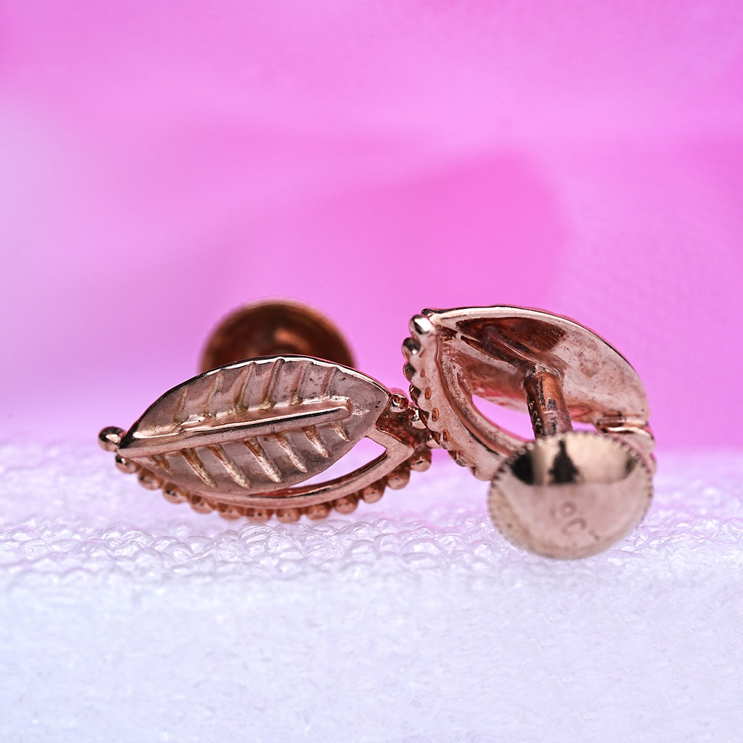 9K Rose Gold Stud Earrings