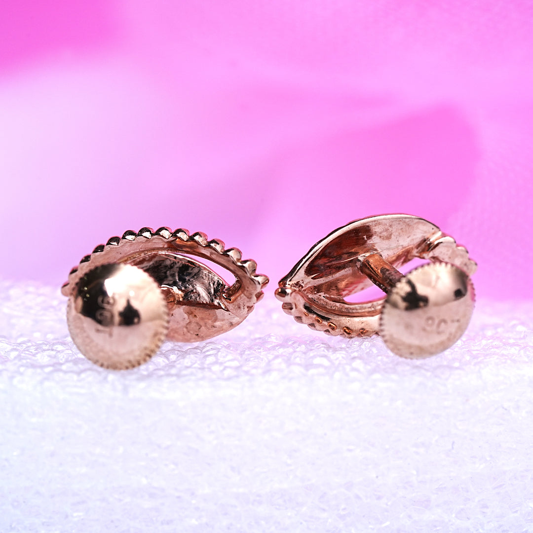 9K Rose Gold Stud Earrings