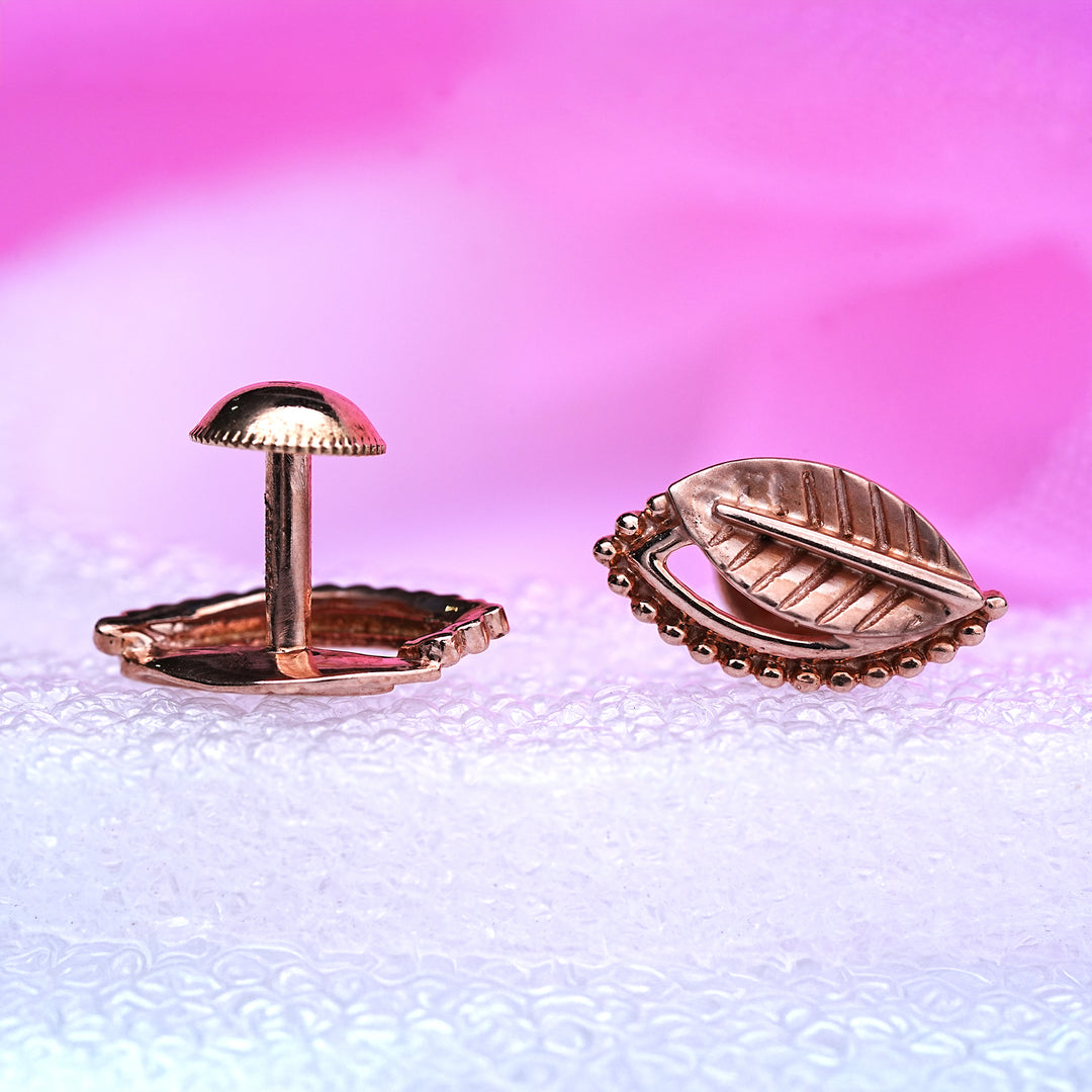 9K Rose Gold Stud Earrings