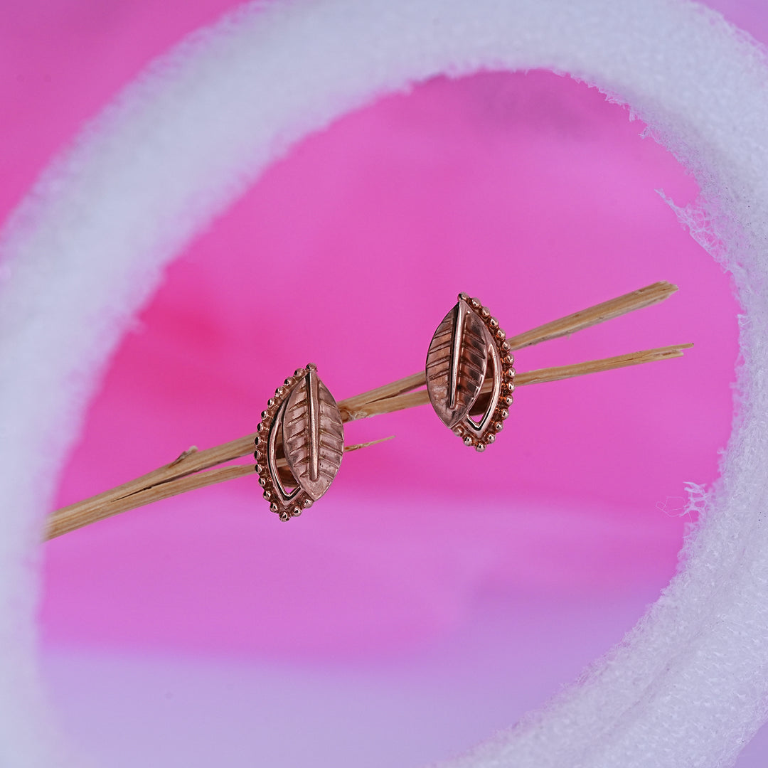 9K Rose Gold Stud Earrings