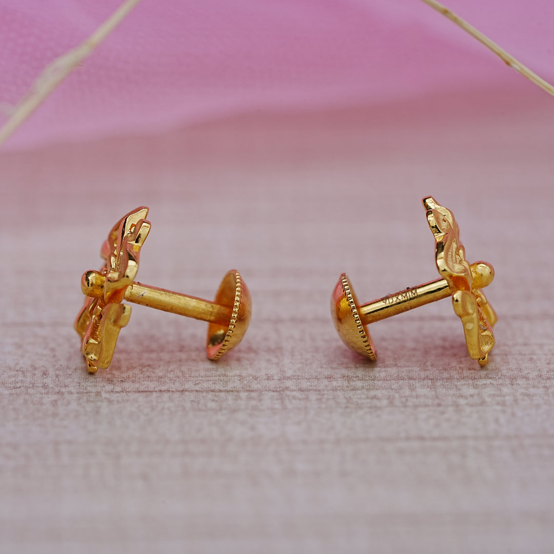 9K Gold Stud Earrings