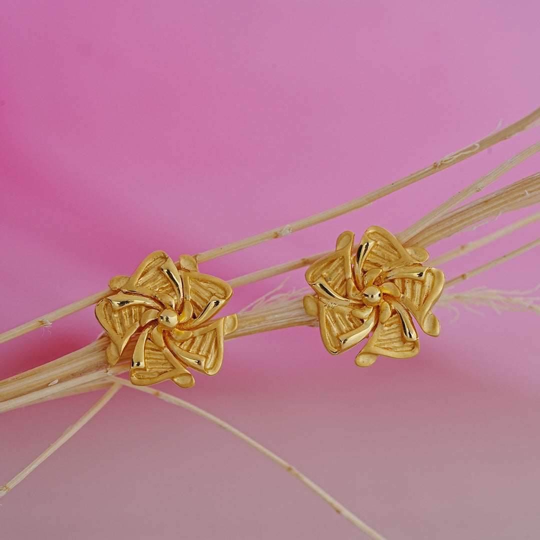 9K Gold Stud Earrings
