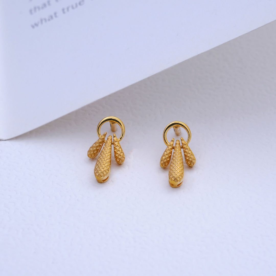 9K Gold Stud Earrings