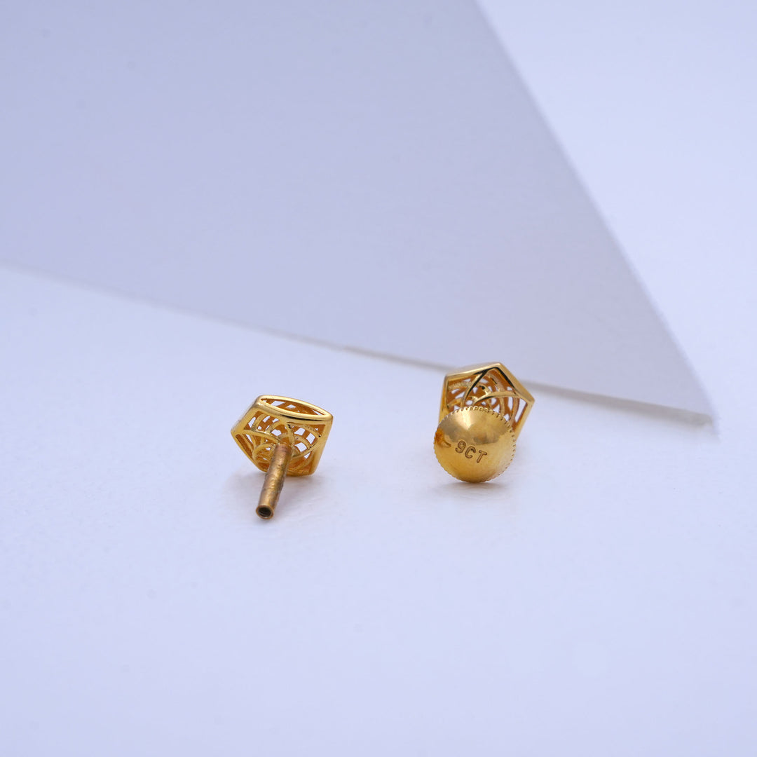 9K Gold Stud Earrings
