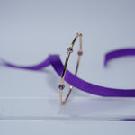 Load image into Gallery viewer, 18K Gold Bangle with Purple Stones (Single Bangle only available now )
