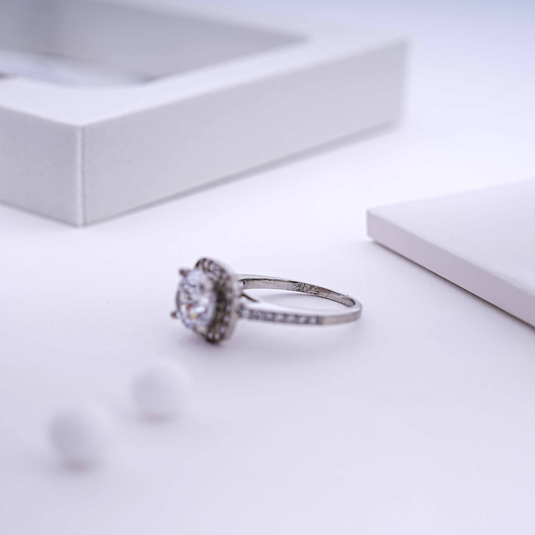 925 Silver Ring with Swarovski Stone