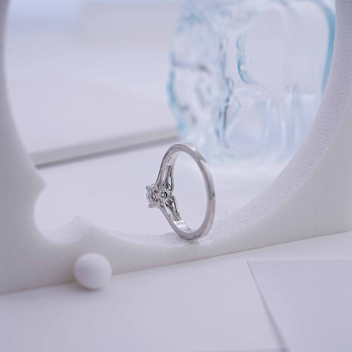 925 silver ring with swarovski stone