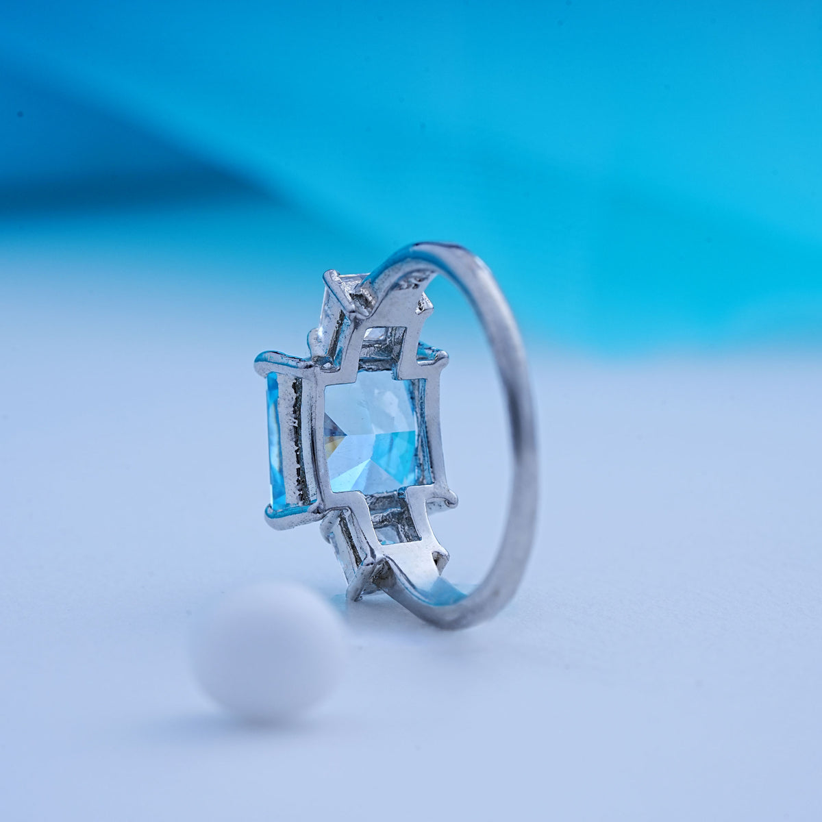 925 silver ring with swarovski stone