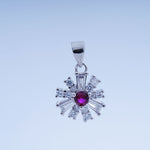 Load image into Gallery viewer, 925 Silver Pendant with matching pair of stud
