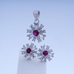 Load image into Gallery viewer, 925 Silver Pendant with matching pair of stud
