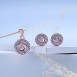 Load image into Gallery viewer, 925 Silver Pendant with matching pair of stud

